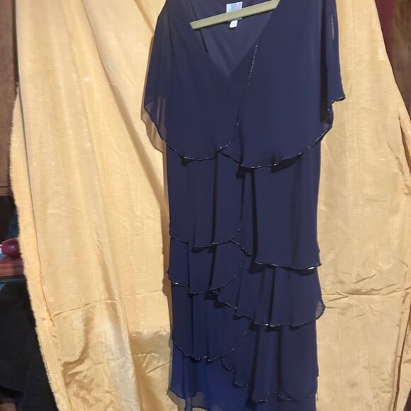 Patra Tiered Beaded Evening Dress - Picture 3 of 5